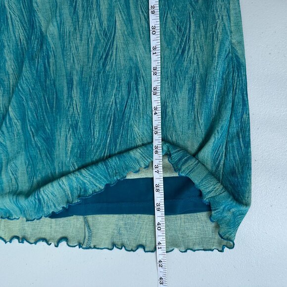 Aziz Vtg Y2K Midi Dress Size L Lettuce Hem - Picture 8 of 10